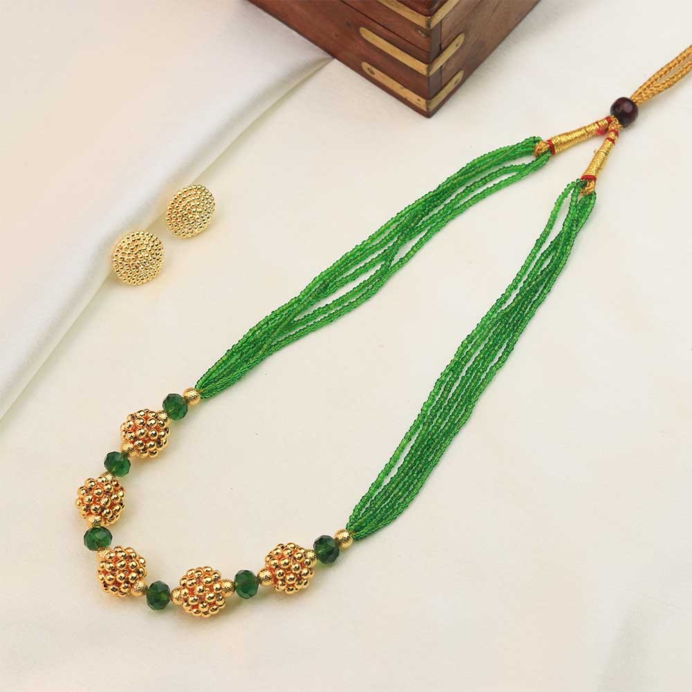 multi strand gold chain necklace