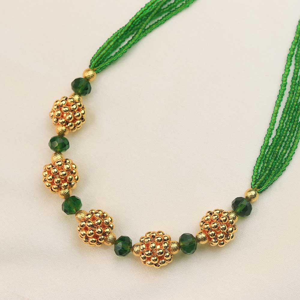 multi strand gold chain necklace