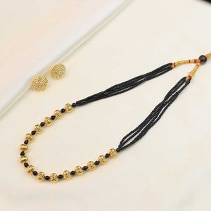 Green Bead Gold Necklace