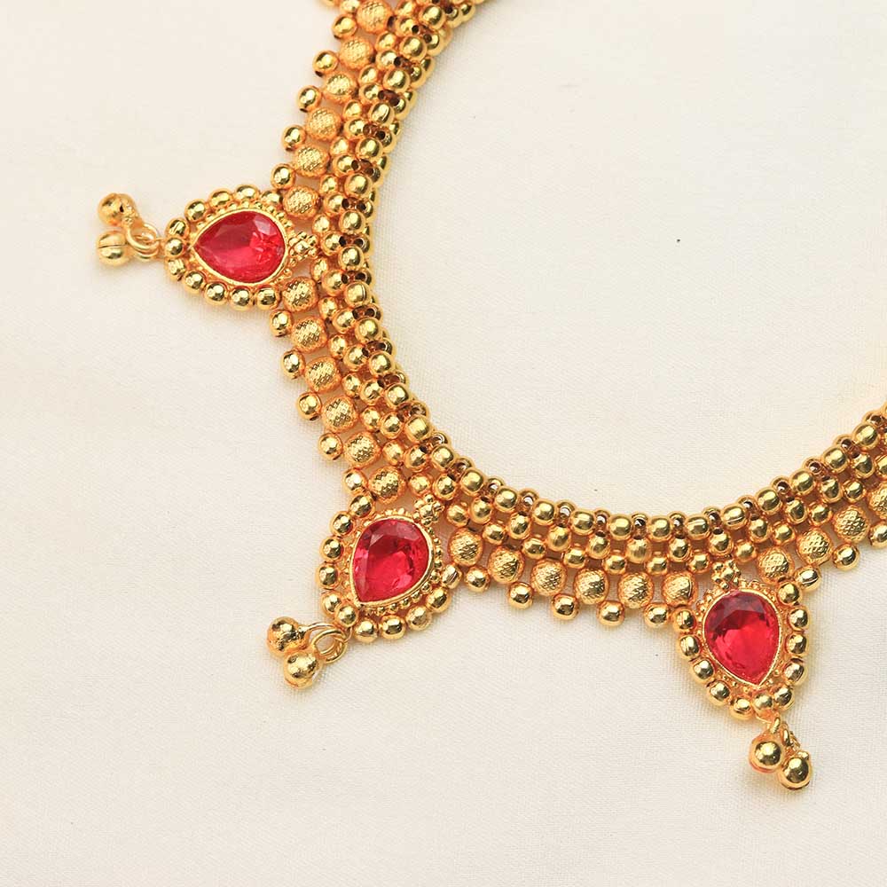 gold bead mangalsutra necklace