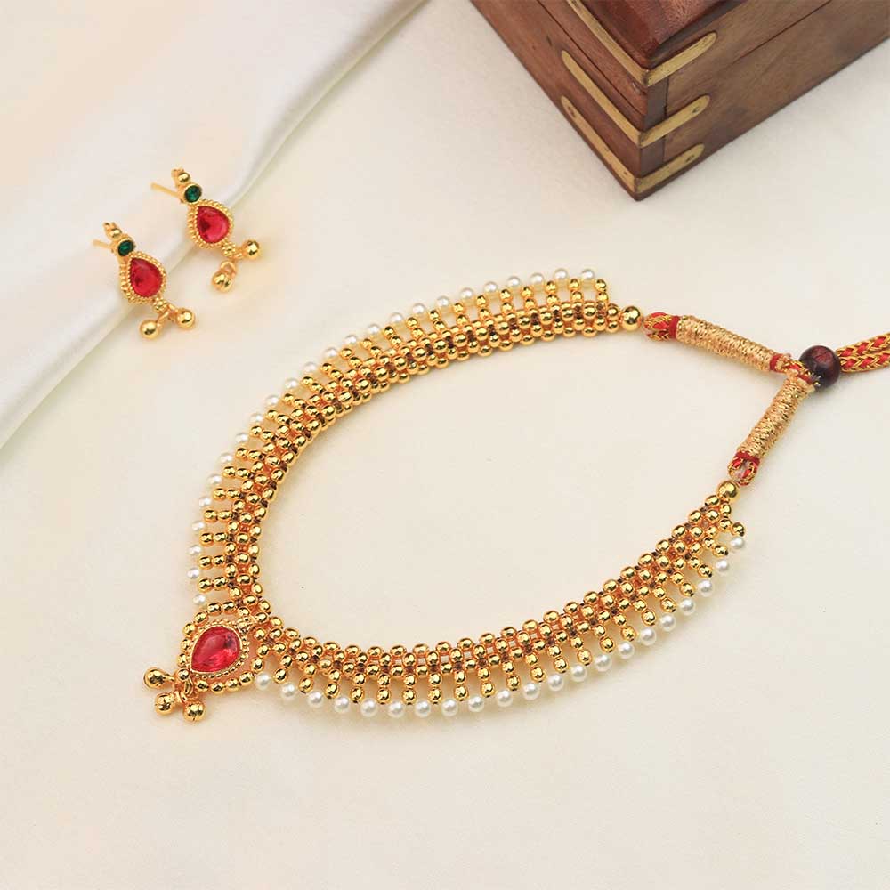 traditional black bead necklace