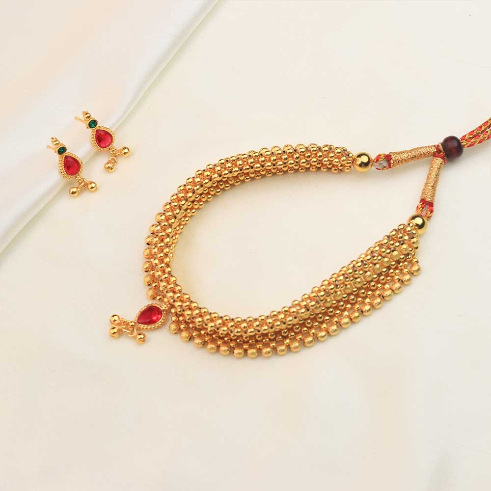 Classic Kolhapuri Bead Choker