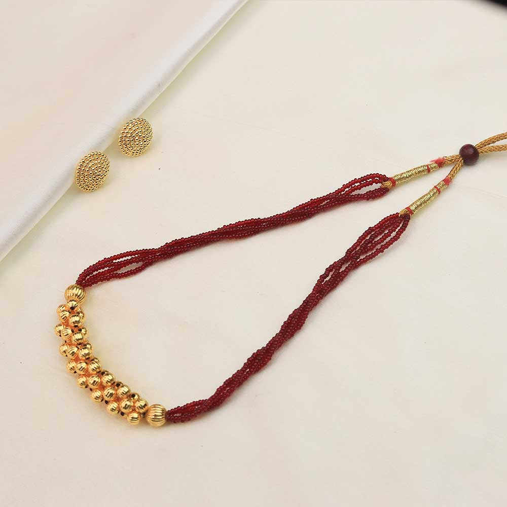 Ruby Bead Classic Necklace