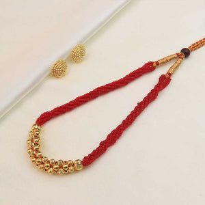Dual Line Gold Bead Necklace