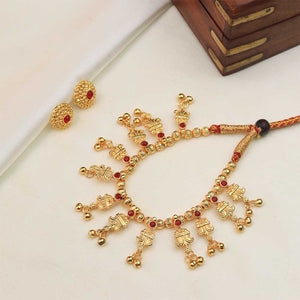 Gold temple choker