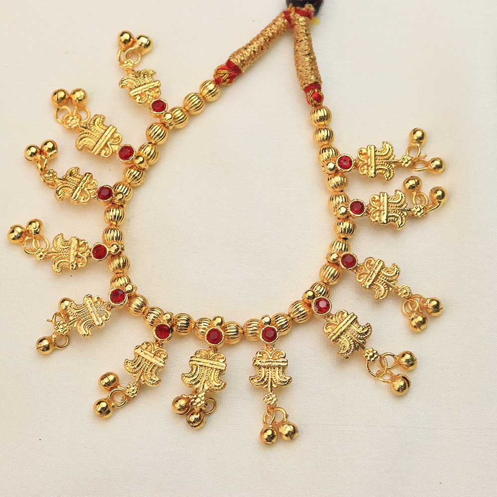 Gold temple choker