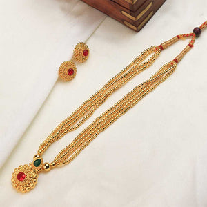 Floral gold necklace