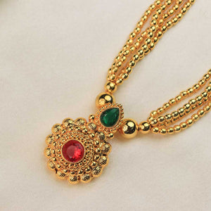 Floral gold necklace