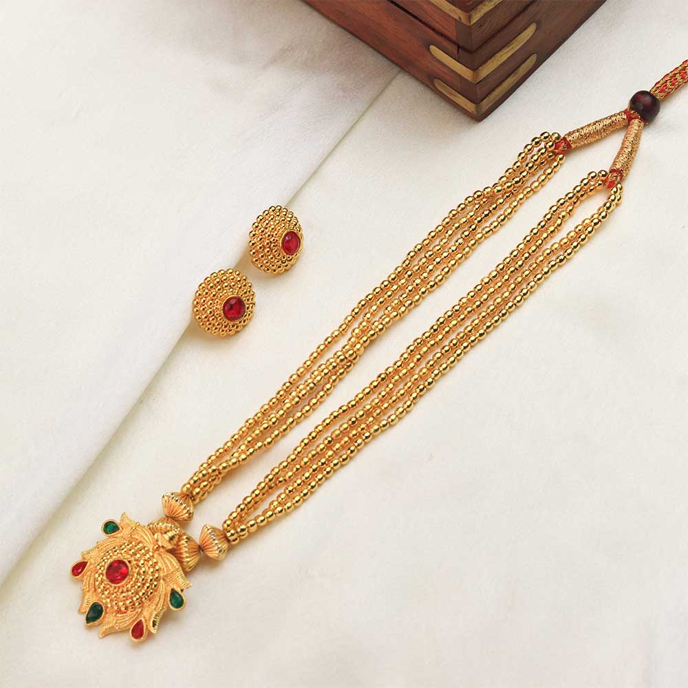 Peacock bridal necklace