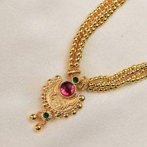 Gold layered bead necklace