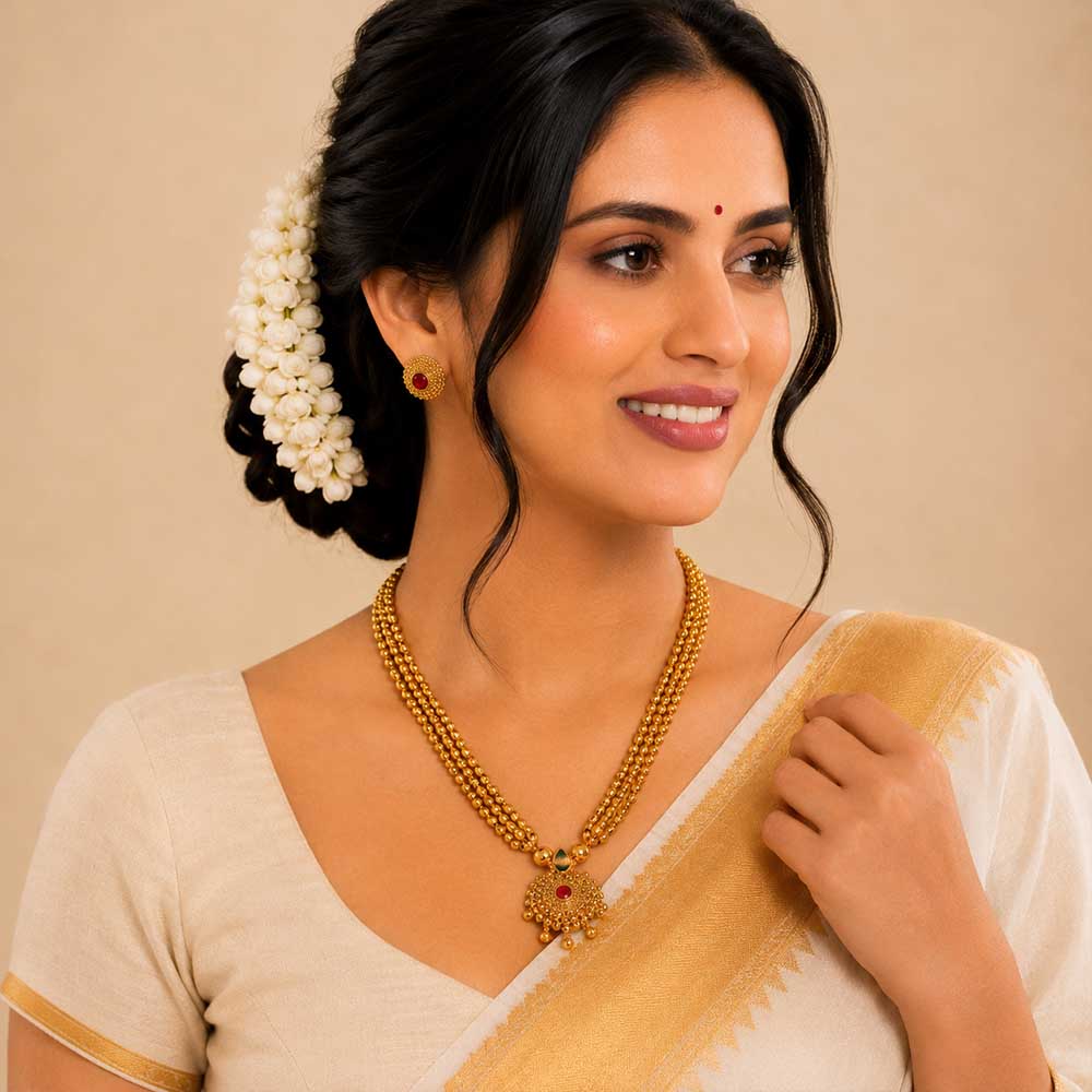 Layered Gold Bead Mangalsutra