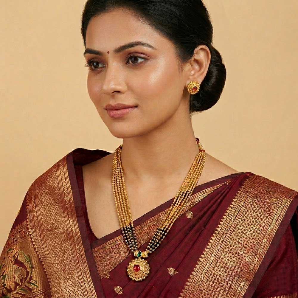 Dual Tone Bead Mangalsutra