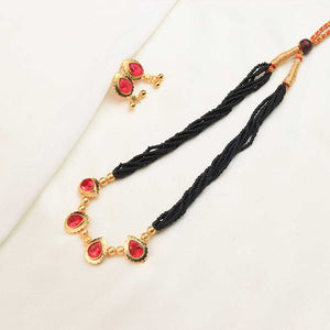 Pearl Beaded Temple Necklace
