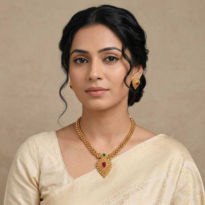  Lakshmi coin necklace for traditional wear 