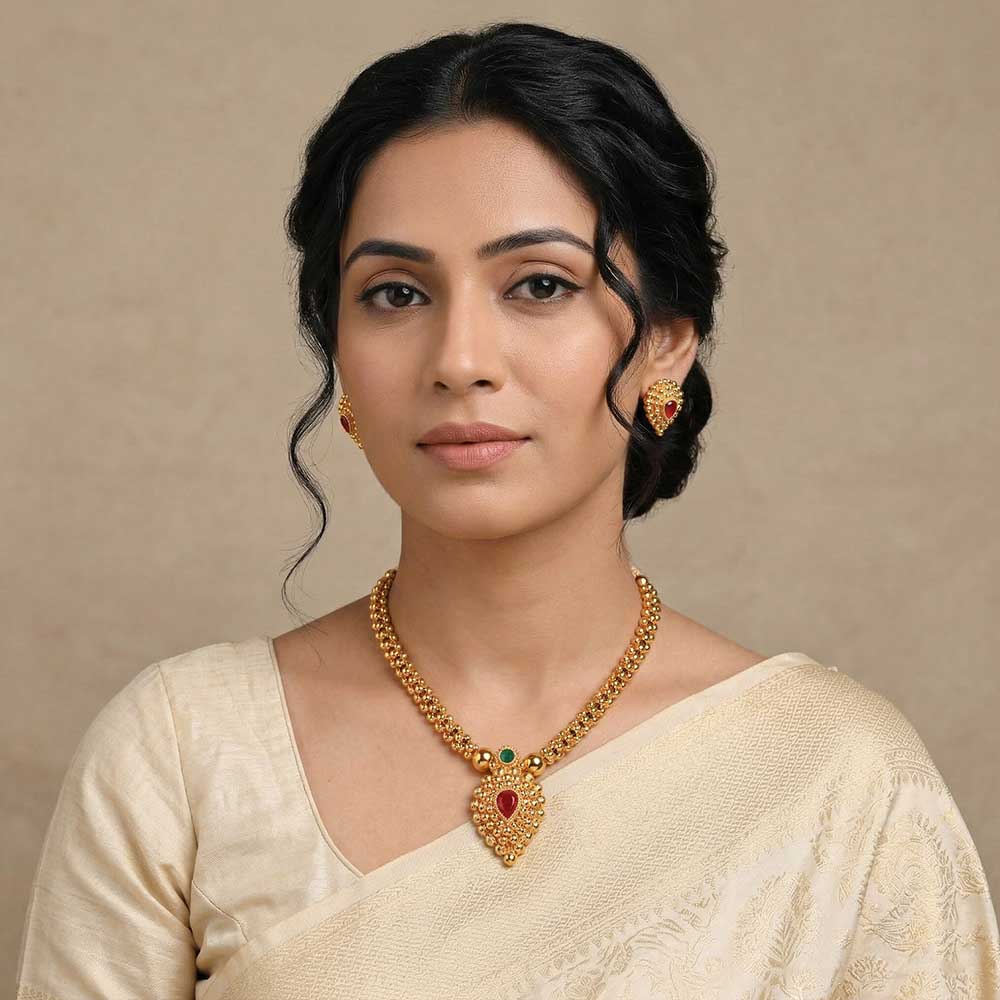  Lakshmi coin necklace for traditional wear 