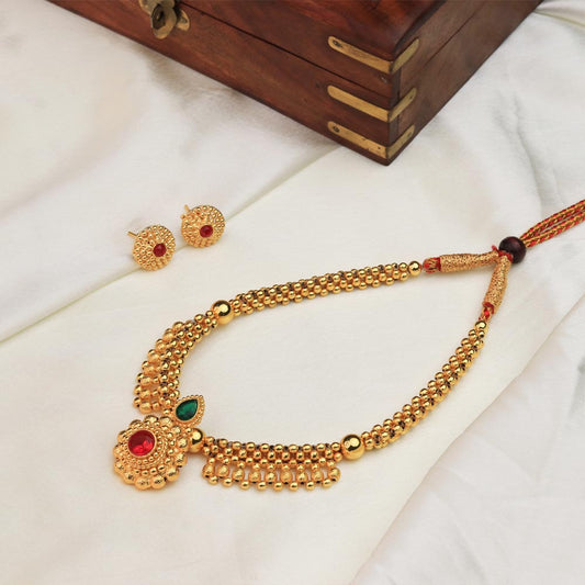  Antique gold Thushi necklace 