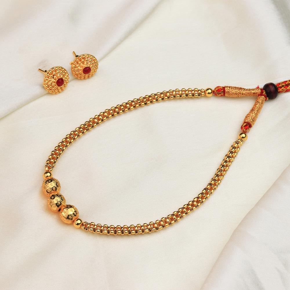 Temple Motif Pendant Necklace
