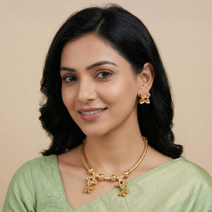  Floral drop necklace design 