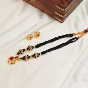  Mangalsutra with dual cluster design 