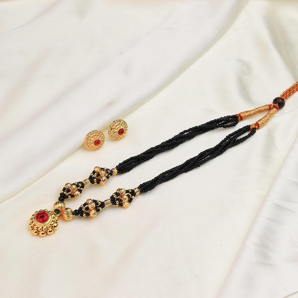 Dual Cluster Pendant Mangalsutra