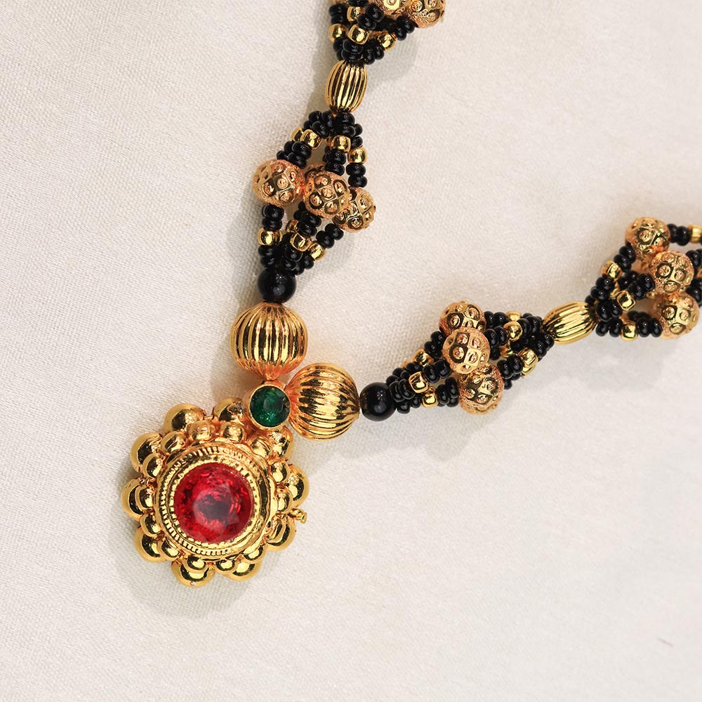 Dual Cluster Pendant Mangalsutra