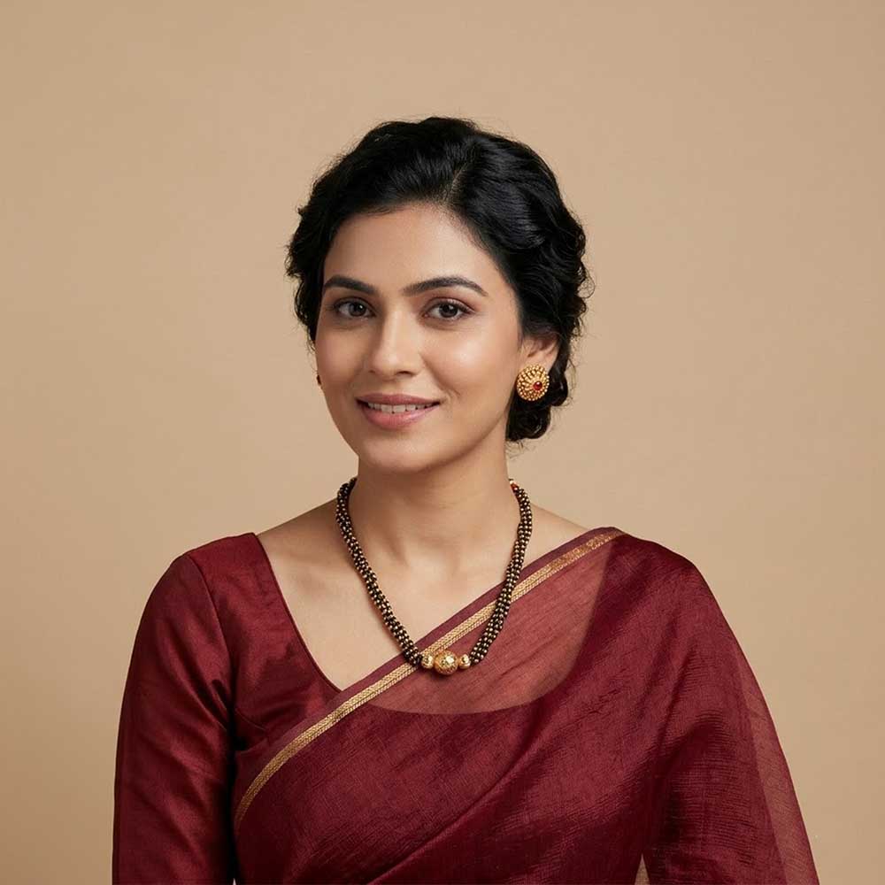  Layered bead mangalsutra design 
