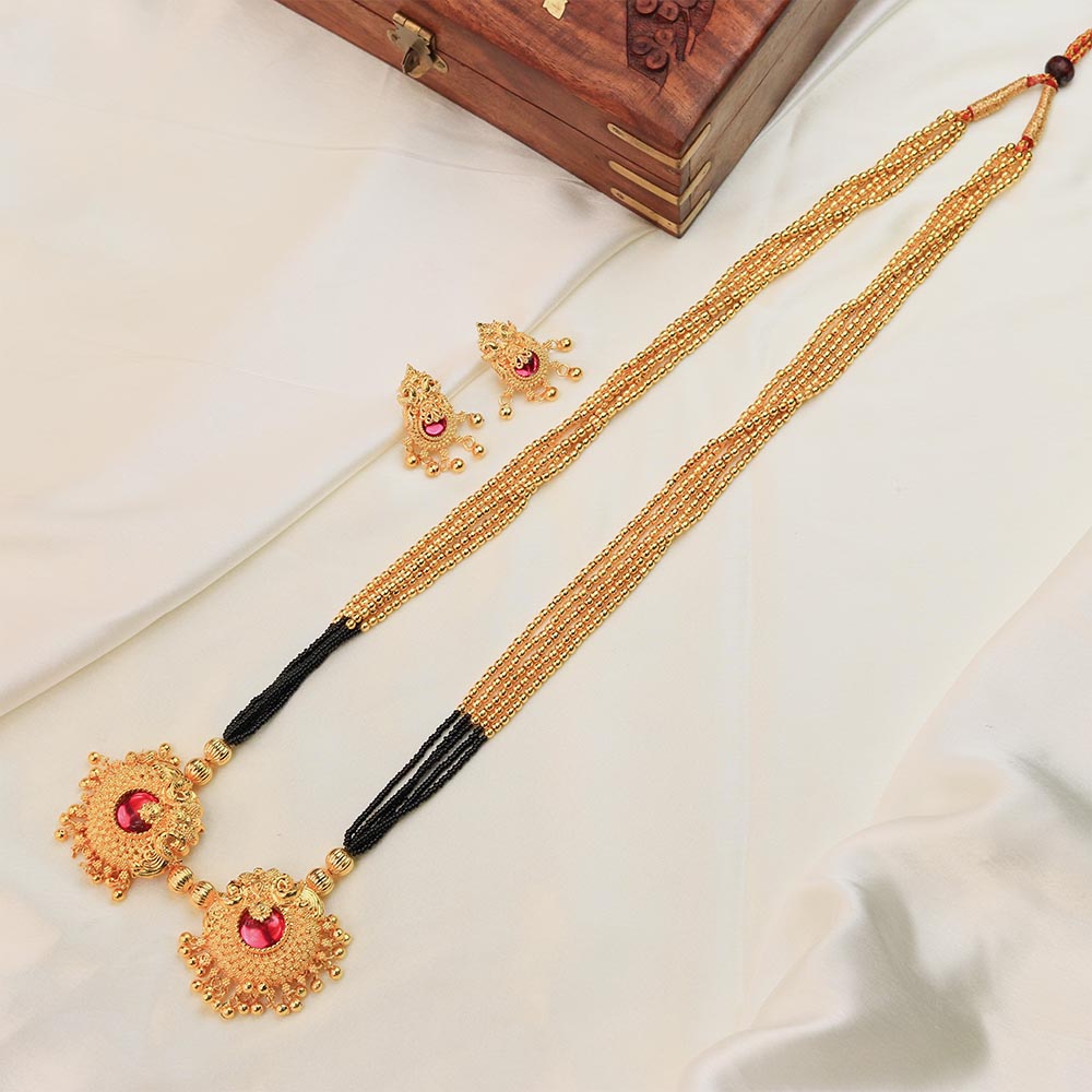  Heavy stone mangalsutra 