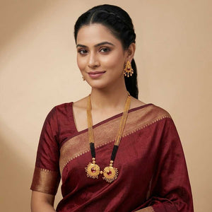  Heavy stone mangalsutra 