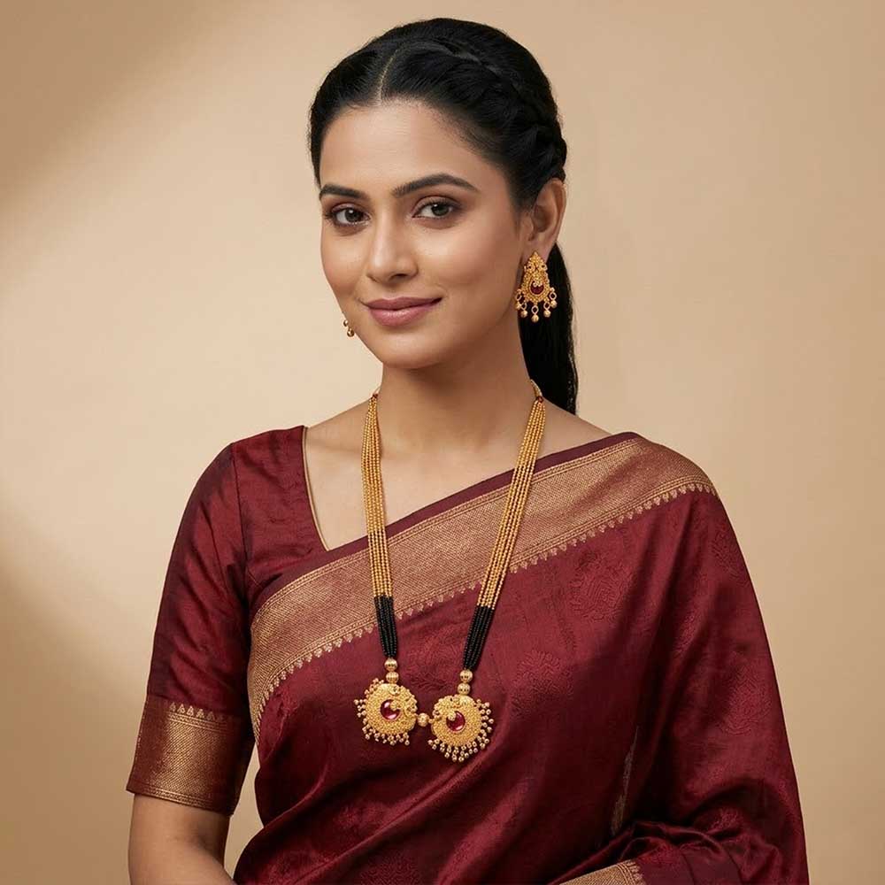  Heavy stone mangalsutra 