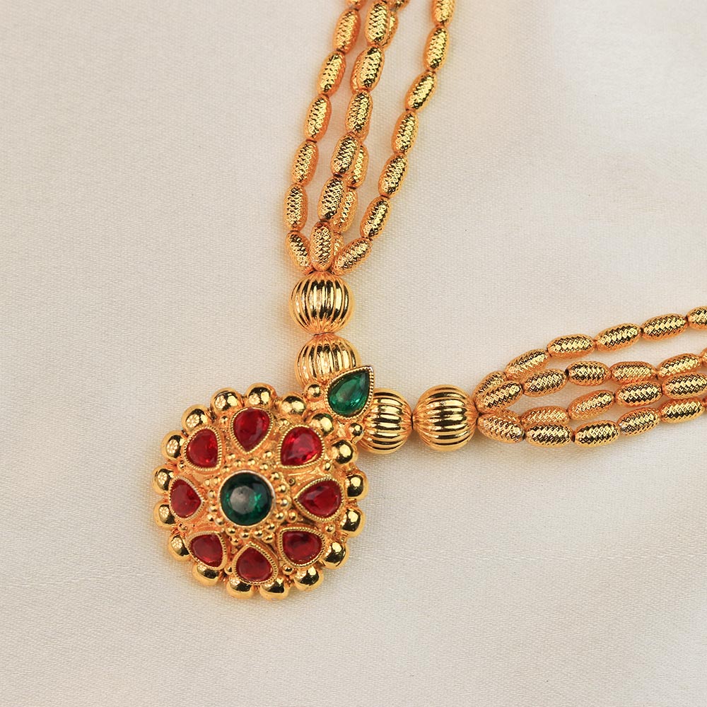 Kolhapuri Oval Bead Long Haar