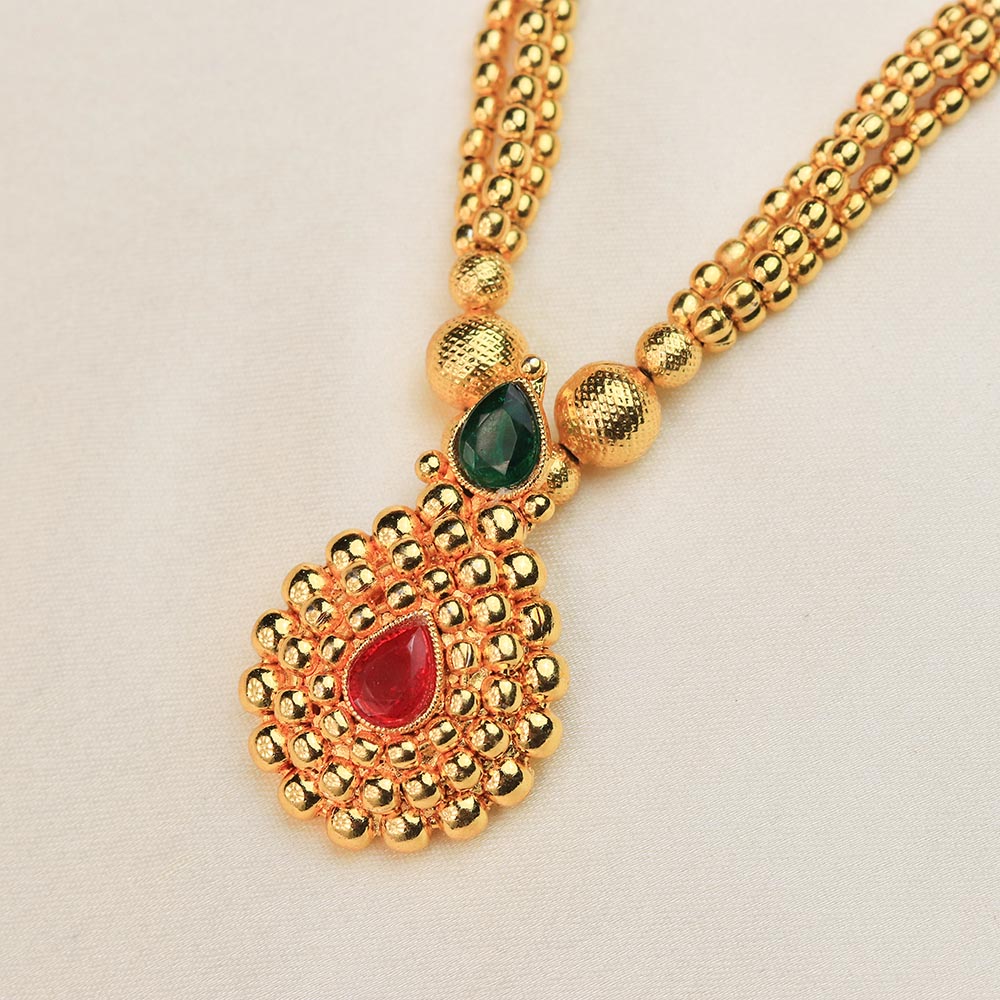 Kolhapuri Dual Tone Pendant Necklace