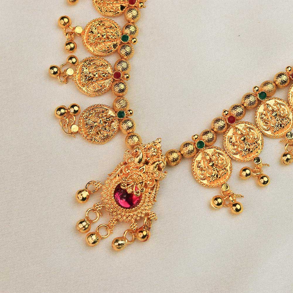 Kolhapuri Coin Temple Necklace Set
